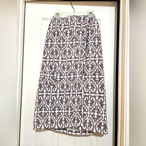 Brown and White Patterned Towel Dress